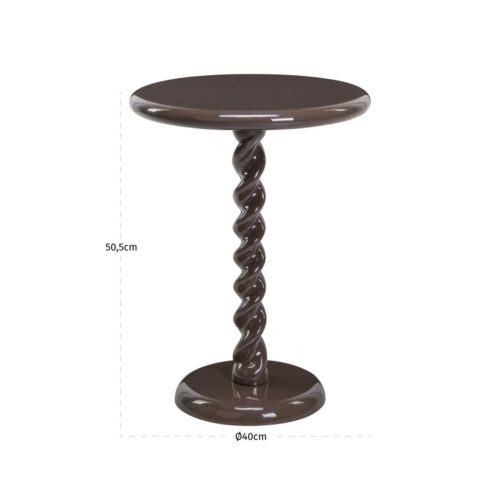 Table d'appoint Caspian brun châtaigne Richmond Interiors — vue 2