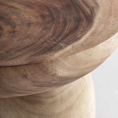 Table d'appoint Kalandi bois de suar marron Vical Home — vue 3