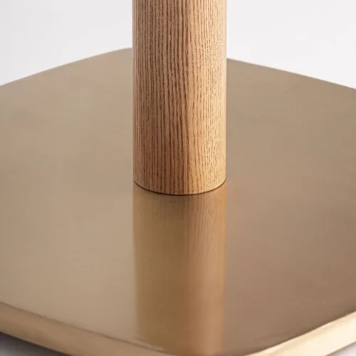 Table de bar Alferce terrazzo blanc et acier doré 50 cm Vical Home — vue 4
