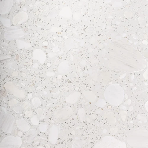 Table de bar Alferce terrazzo blanc et acier doré 50 cm Vical Home — vue 5