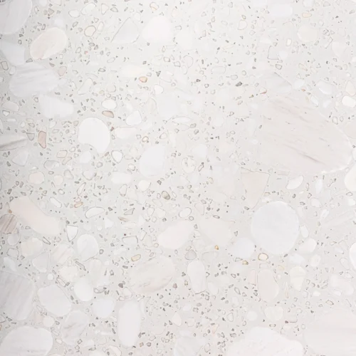 Table de bar Alferce terrazzo blanc et acier doré 80 cm Vical Home — vue 3