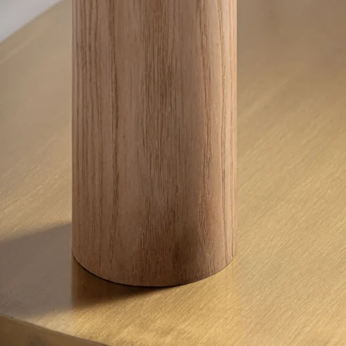 Table de bar Alferce terrazzo, chêne et acier doré 120 cm Vical Home — vue 5