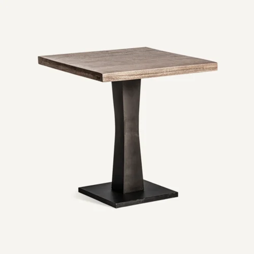 Table de bar Bugle manguier et fer 70 x 70 Vical Home — vue 2