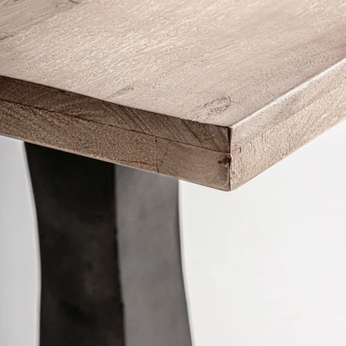 Table de bar Bugle manguier et fer 70 x 70 Vical Home — vue 3