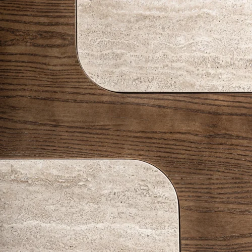 Table de bar Karpacz chêne et travertin Vical Home — vue 7
