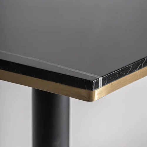 Table de bar Mhere noir et doré Vical Home — vue 3