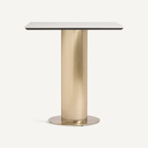 Table de bar Naustdal doré et blanc Vical Home