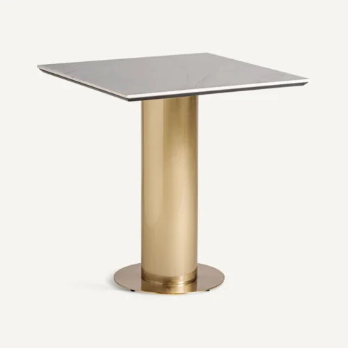 Table de bar Naustdal doré et blanc Vical Home — vue 2