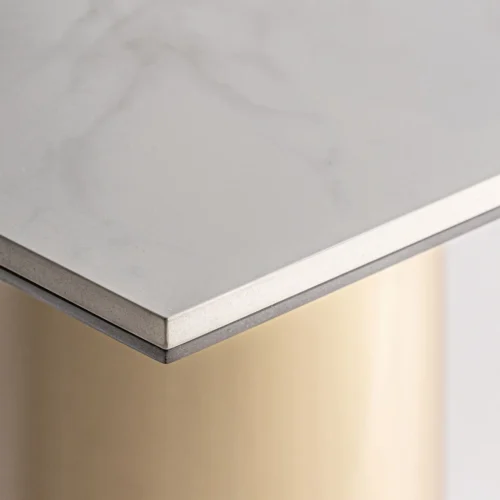 Table de bar Naustdal doré et blanc Vical Home — vue 4