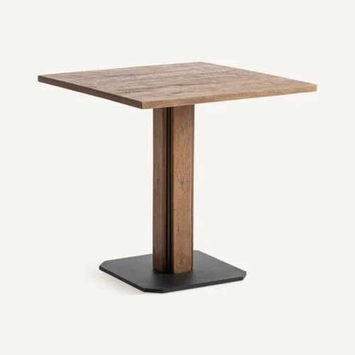 Table de bar Rho bois de manguier marron et fer noir Vical Home — vue 2