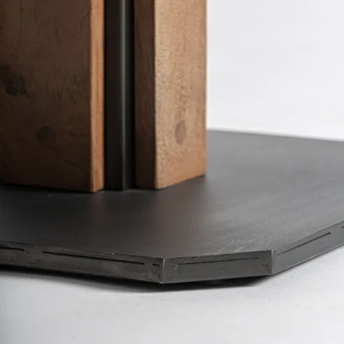 Table de bar Rho bois de manguier marron et fer noir Vical Home — vue 4
