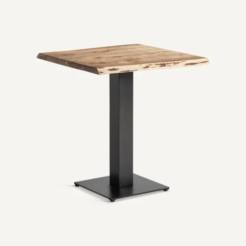 Table de bar Tinjat acacia et fer noir 70 cm Vical Home — vue 2