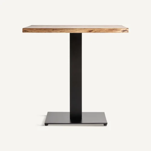 Table de bar Tinjat acacia et fer noir 80 cm Vical Home