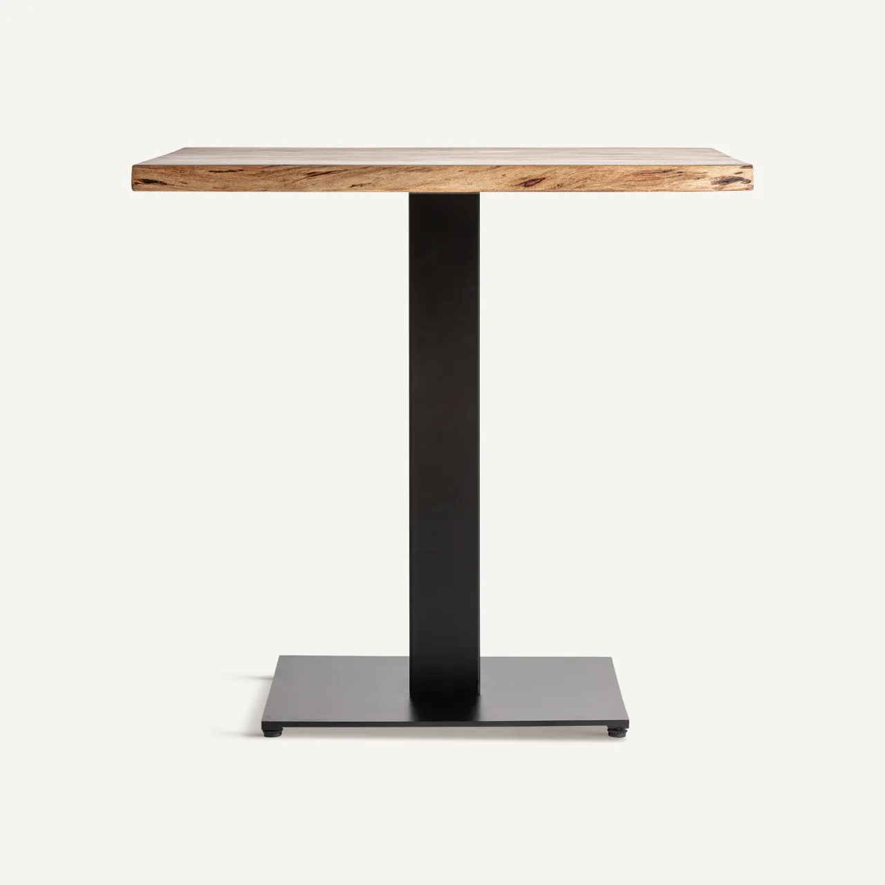 Table de bar Tinjat acacia et fer noir 80 cm Vical Home