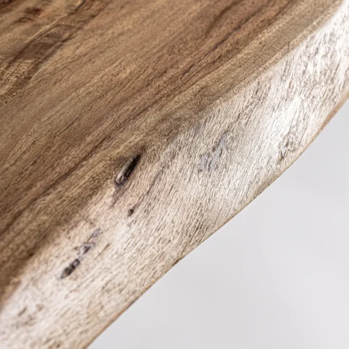 Table de bar Tinjat acacia et fer noir 80 cm Vical Home — vue 5