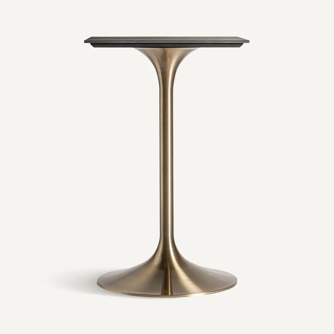 Table de bar Ullaland acier doré et porcelaine noire Vical Home