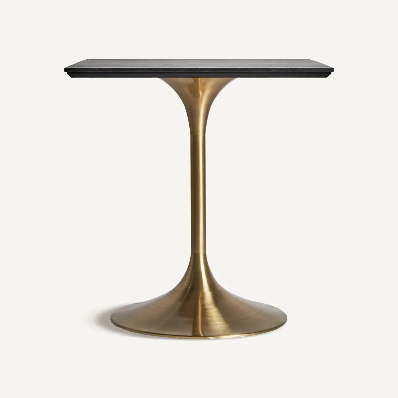 Table de bar Ullaland dorée plateau noir 70 x 70 Vical Home