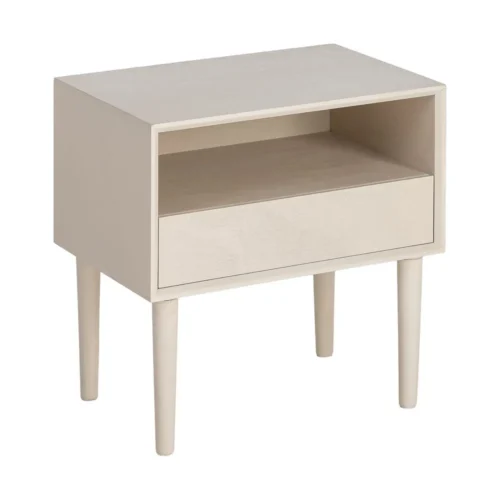 Table de chevet 1 tiroir crème Ixia 50 cm — vue 2