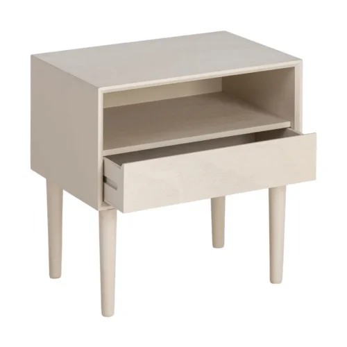 Table de chevet 1 tiroir crème Ixia 50 cm — vue 3