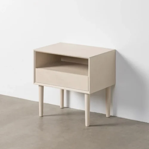 Table de chevet 1 tiroir crème Ixia 50 cm — vue 9