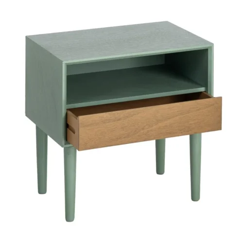 Table de chevet 1 tiroir vert Ixia 50 cm — vue 3