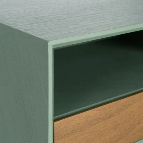 Table de chevet 1 tiroir vert Ixia 50 cm — vue 5