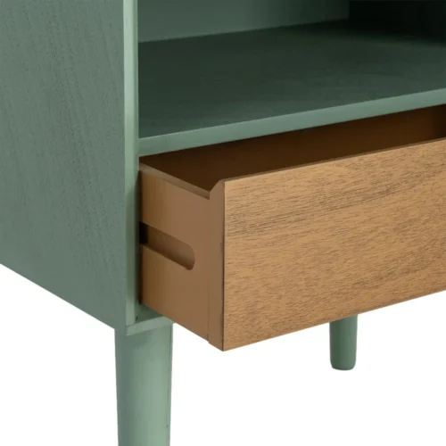Table de chevet 1 tiroir vert Ixia 50 cm — vue 6