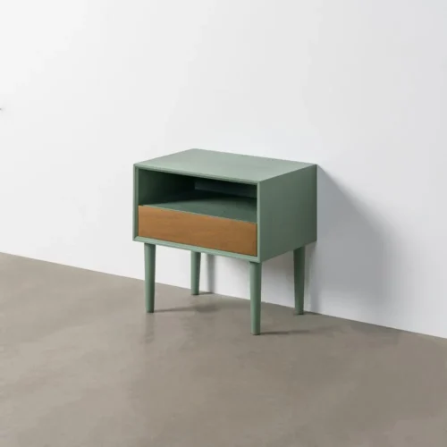 Table de chevet 1 tiroir vert Ixia 50 cm — vue 9