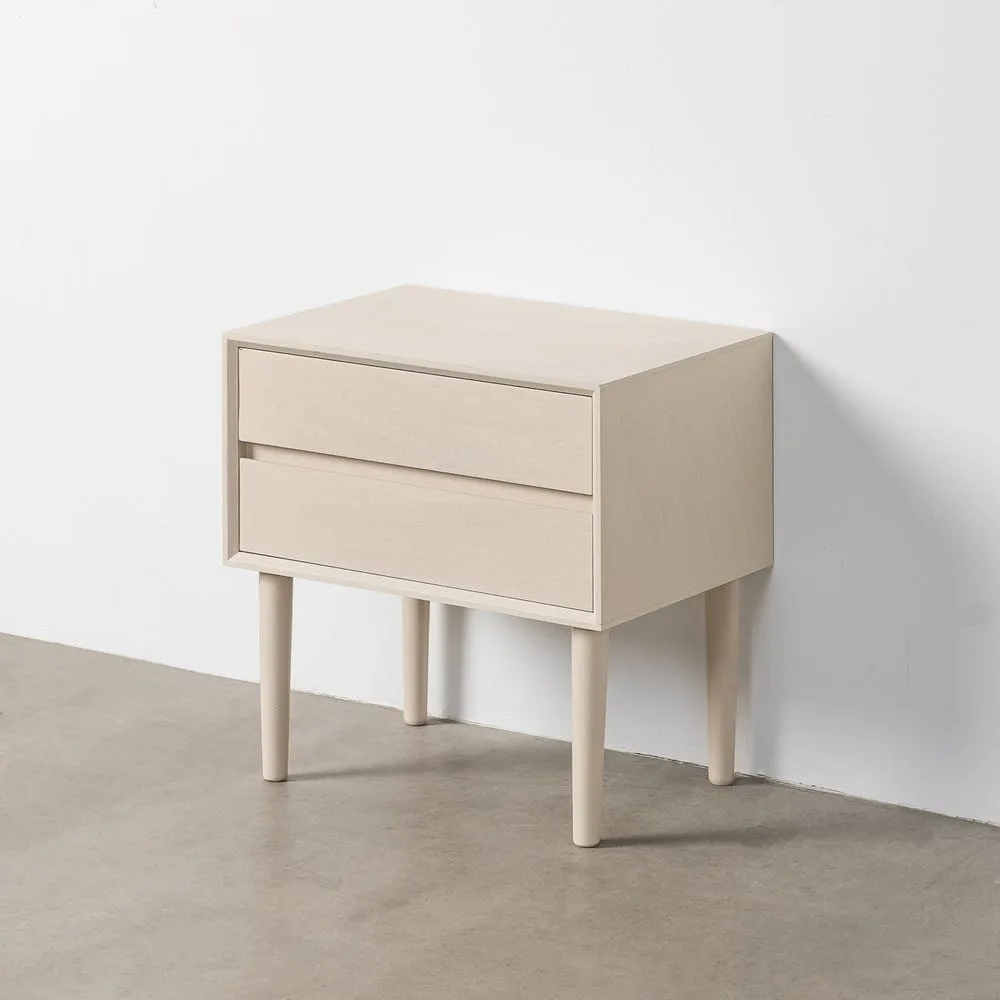 Table de chevet à tiroirs crème Ixia 50 cm