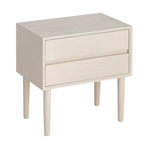 Table de chevet à tiroirs crème Ixia 50 cm — vue 2