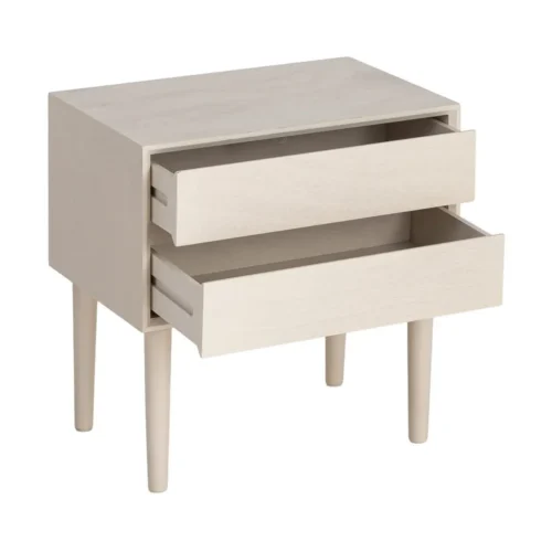 Table de chevet à tiroirs crème Ixia 50 cm — vue 3