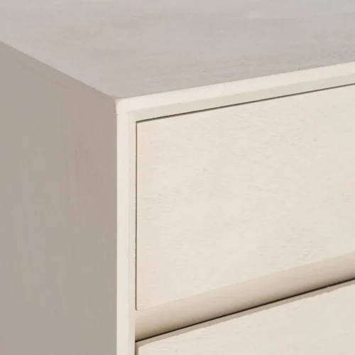 Table de chevet à tiroirs crème Ixia 62 cm — vue 5