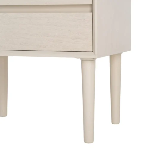 Table de chevet à tiroirs crème Ixia 62 cm — vue 8