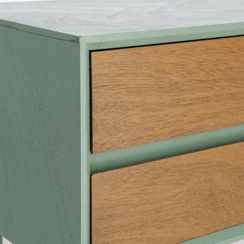 Table de chevet à tiroirs vert Ixia 50 cm — vue 5
