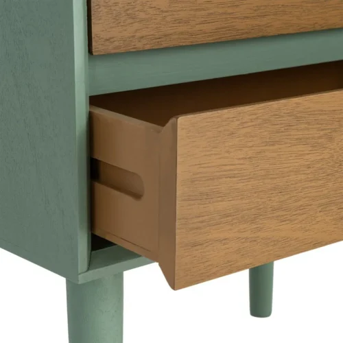 Table de chevet à tiroirs vert Ixia 50 cm — vue 6