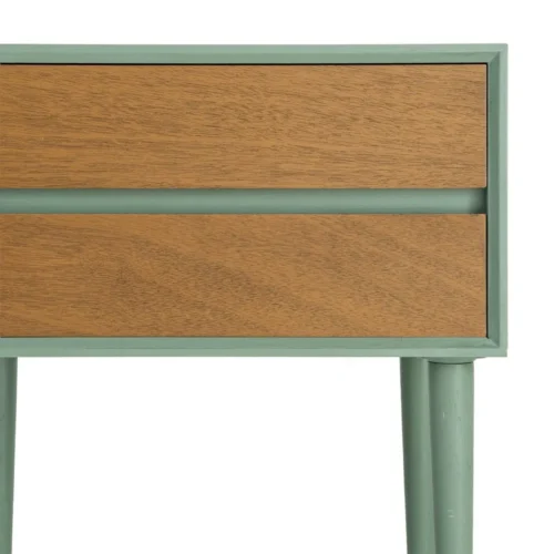 Table de chevet à tiroirs vert Ixia 50 cm — vue 7