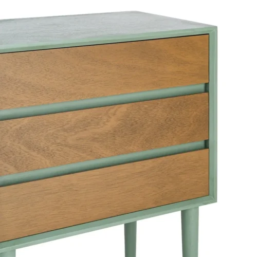Table de chevet à tiroirs vert Ixia 62 cm — vue 4