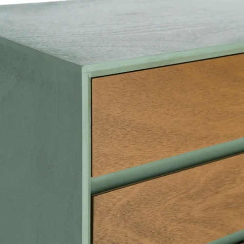 Table de chevet à tiroirs vert Ixia 62 cm — vue 5