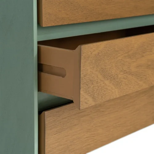 Table de chevet à tiroirs vert Ixia 62 cm — vue 6