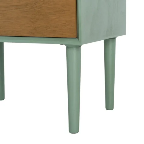 Table de chevet à tiroirs vert Ixia 62 cm — vue 8