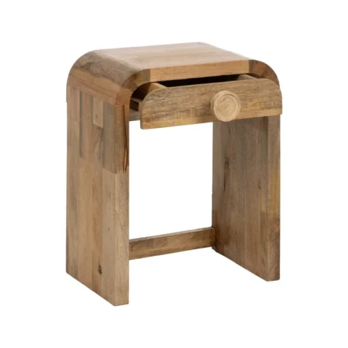 Table de chevet bois de manguier naturel Ixia 45 cm — vue 3