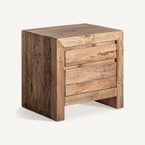 Table de chevet Breive pin recyclé vieilli Vical Home — vue 2