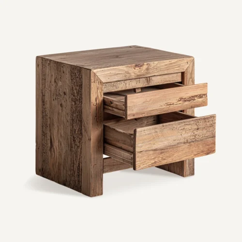 Table de chevet Breive pin recyclé vieilli Vical Home — vue 3