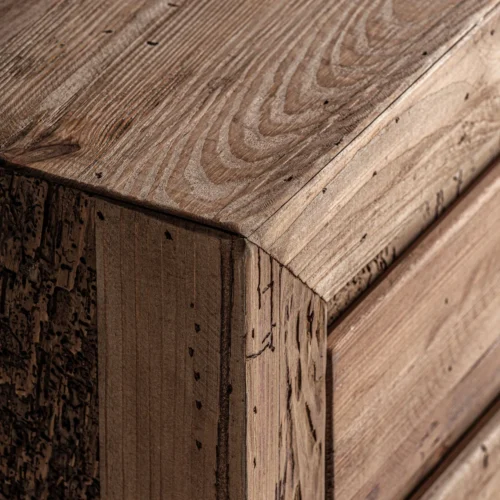 Table de chevet Breive pin recyclé vieilli Vical Home — vue 4