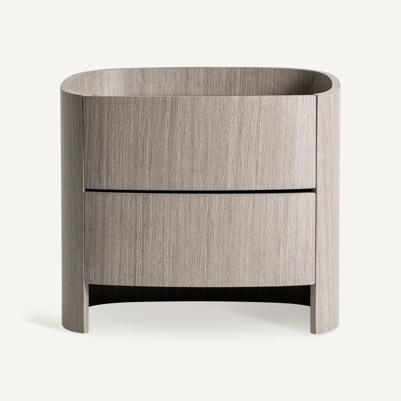 Table de chevet Burkina chêne gris et cuir Vical Home