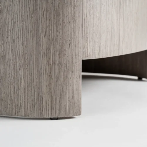 Table de chevet Burkina chêne gris et cuir Vical Home — vue 6