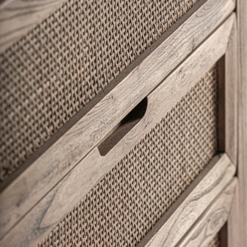 Table de chevet Byremo orme marron et rotin Vical Home — vue 6