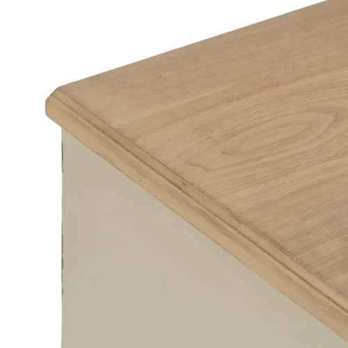 Table de chevet crème pieds bas Ixia 48 cm — vue 5