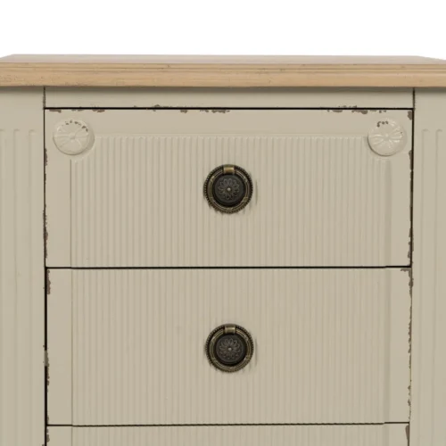 Table de chevet crème pieds bas Ixia 48 cm — vue 7