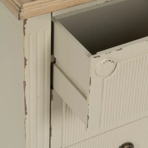 Table de chevet crème pieds bas Ixia 48 cm — vue 8